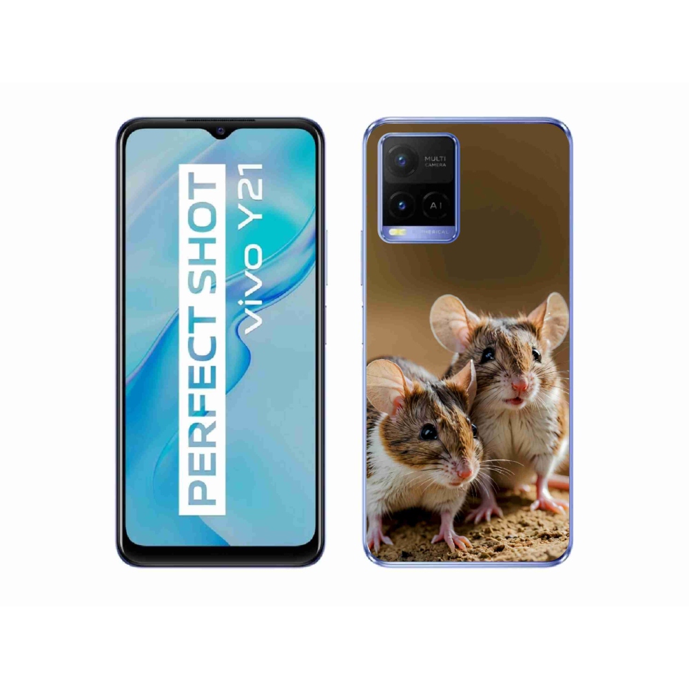 Gelový kryt mmCase na Vivo Y21/Y21s/Y33s - myší duo