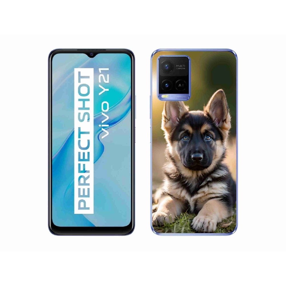 Gelový kryt mmCase na Vivo Y21/Y21s/Y33s - německý ovčák v přírodě