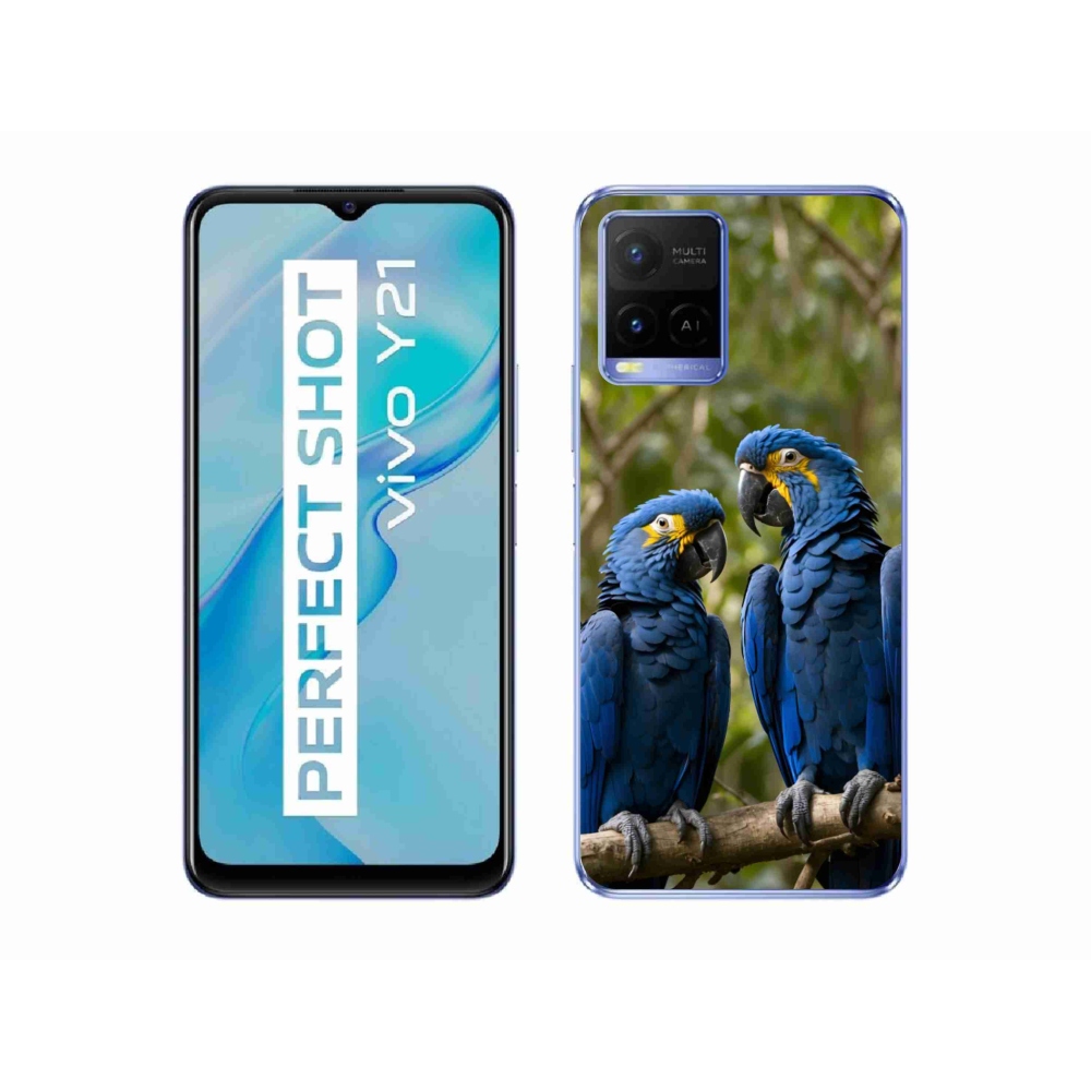 Gelový kryt mmCase na Vivo Y21/Y21s/Y33s - papouščí duo