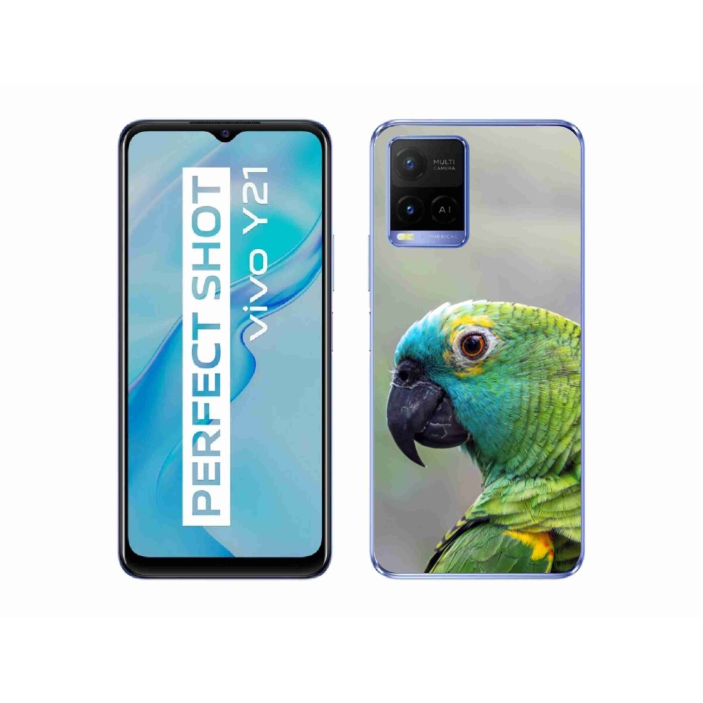 Gelový kryt mmCase na Vivo Y21/Y21s/Y33s - papoušek amazoňan