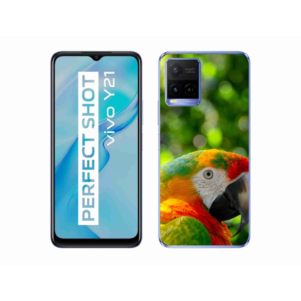 Gelový kryt mmCase na Vivo Y21/Y21s/Y33s - papoušek ara 3