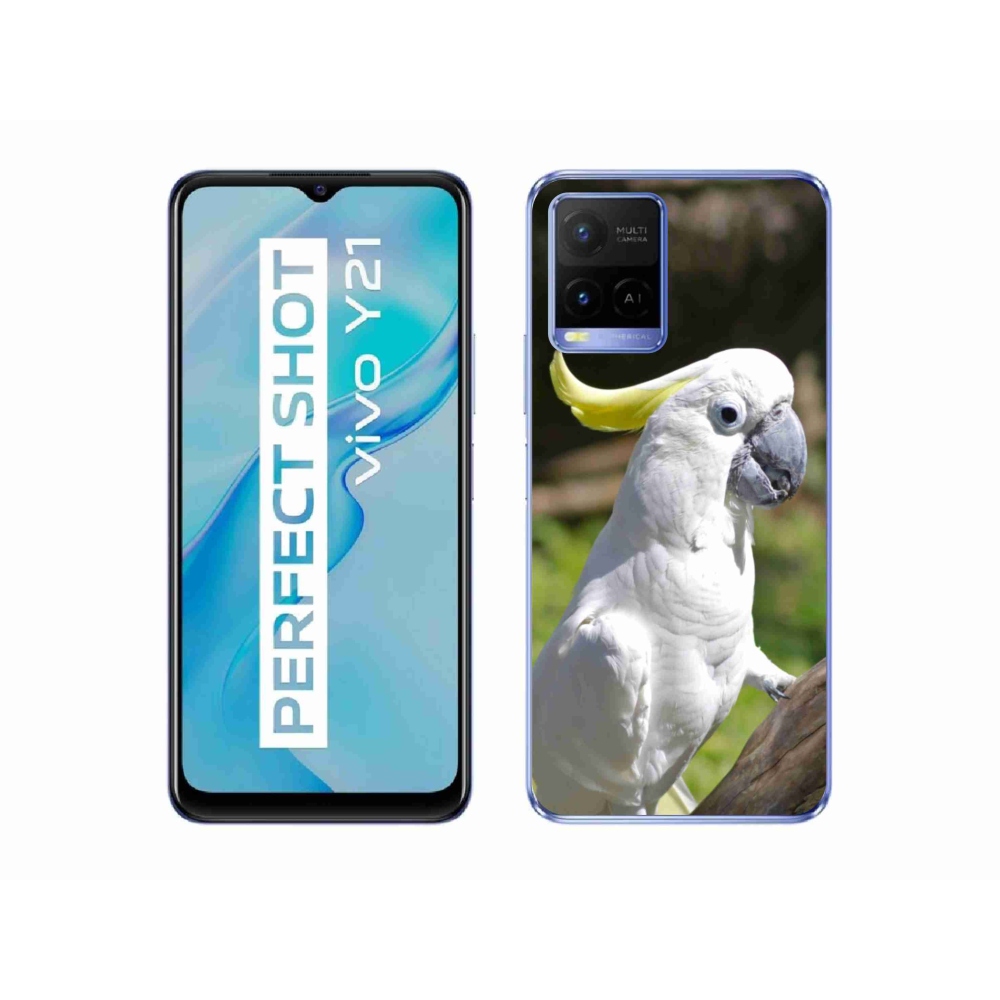 Gelový kryt mmCase na Vivo Y21/Y21s/Y33s - papoušek kakadu 2