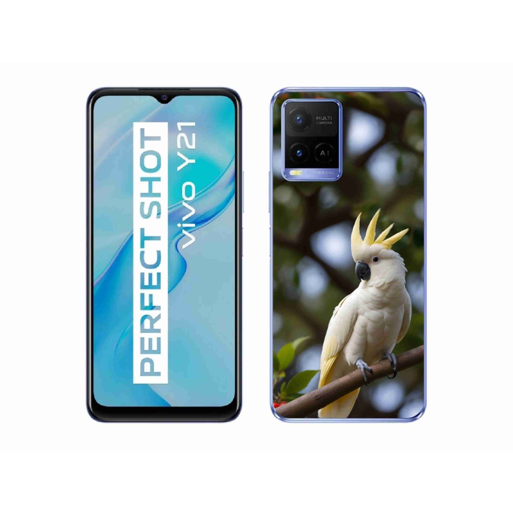 Gelový kryt mmCase na Vivo Y21/Y21s/Y33s - papoušek kakadu 3