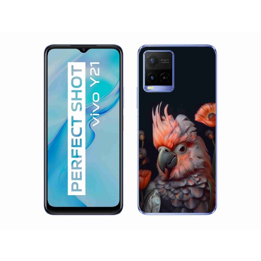 Gelový kryt mmCase na Vivo Y21/Y21s/Y33s - papoušek kakadu v barvách