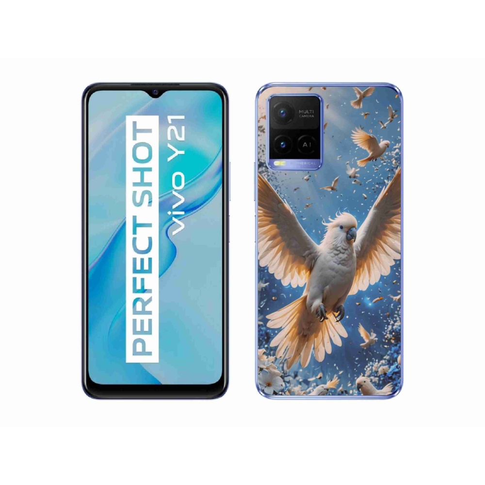Gelový kryt mmCase na Vivo Y21/Y21s/Y33s - papoušek kakadu