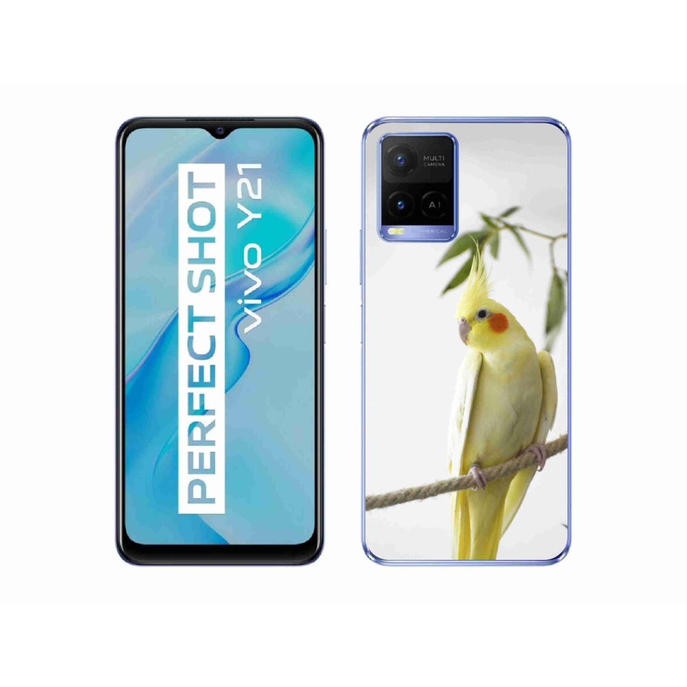 Gelový kryt mmCase na Vivo Y21/Y21s/Y33s - papoušek korela chocholatá
