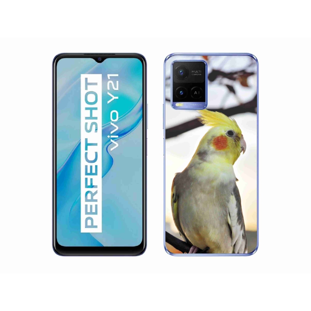 Gelový kryt mmCase na Vivo Y21/Y21s/Y33s - papoušek korela