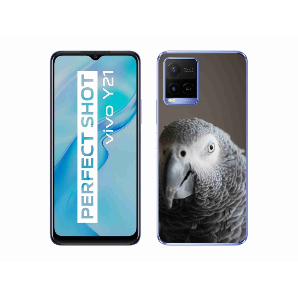 Gelový kryt mmCase na Vivo Y21/Y21s/Y33s - papoušek žako 2