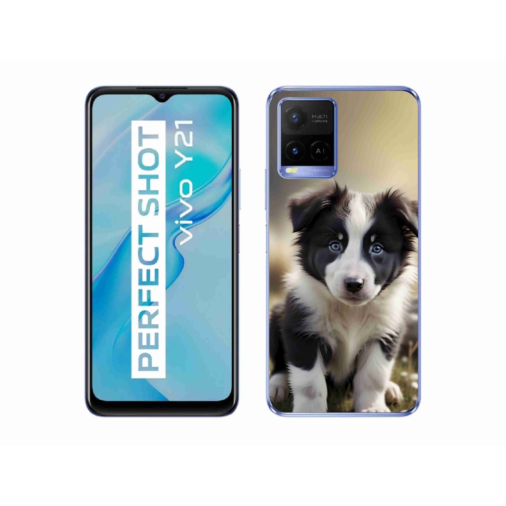Gelový kryt mmCase na Vivo Y21/Y21s/Y33s - roztomilá border kolie