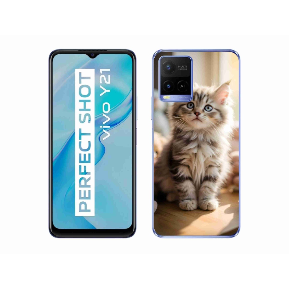 Gelový kryt mmCase na Vivo Y21/Y21s/Y33s - roztomilé kotě 10