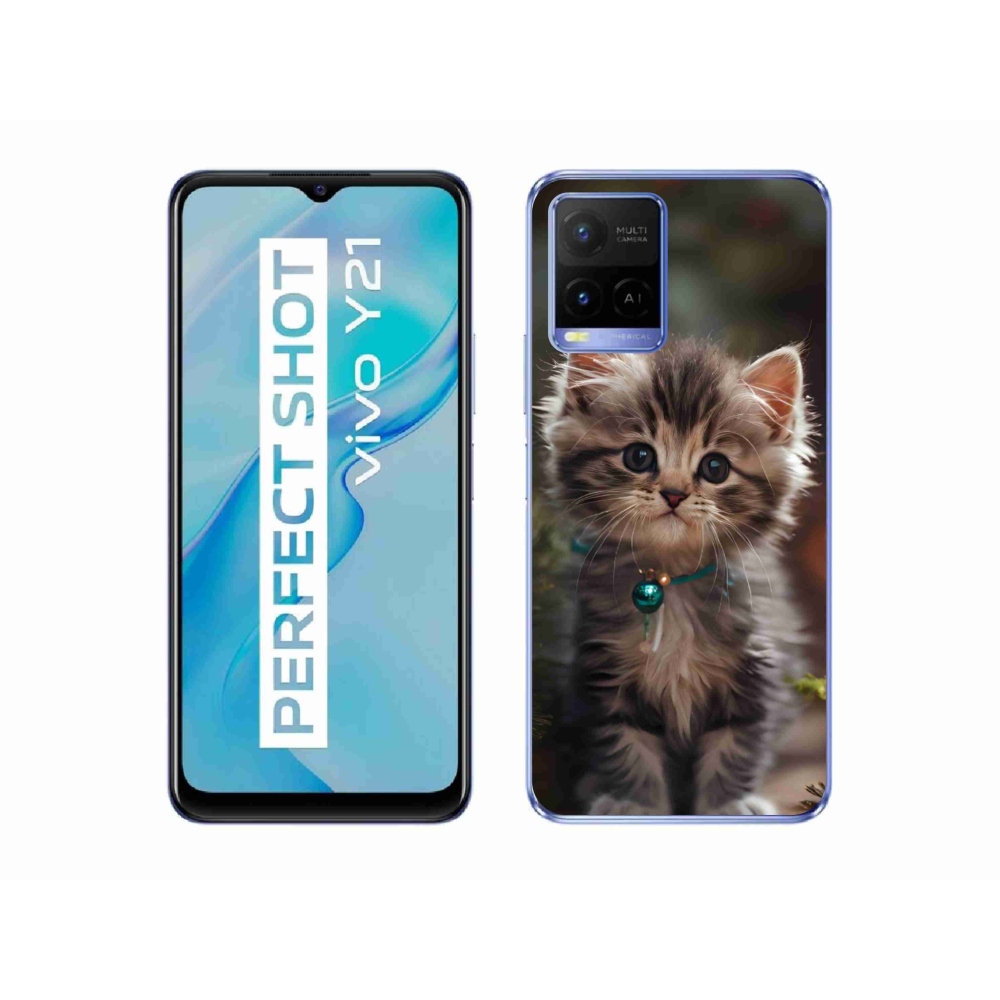 Gelový kryt mmCase na Vivo Y21/Y21s/Y33s - roztomilé kotě 11