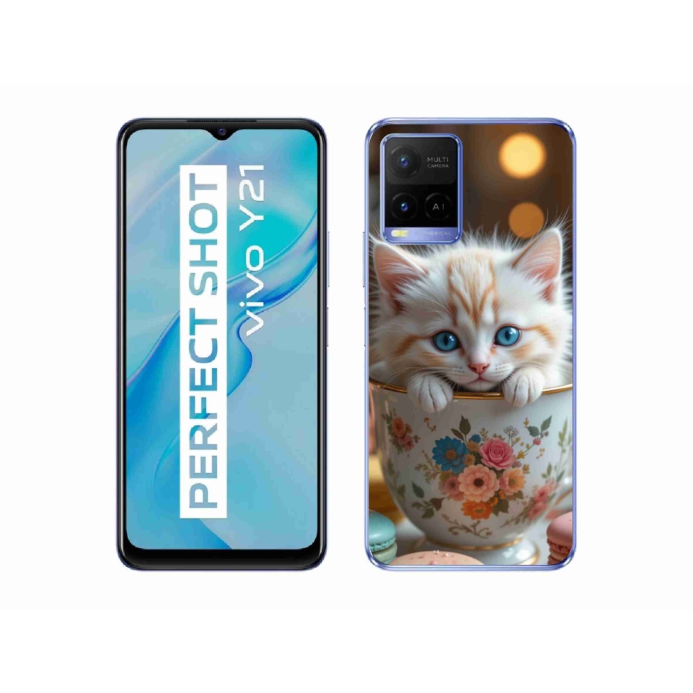 Gelový kryt mmCase na Vivo Y21/Y21s/Y33s - roztomilé kotě 6
