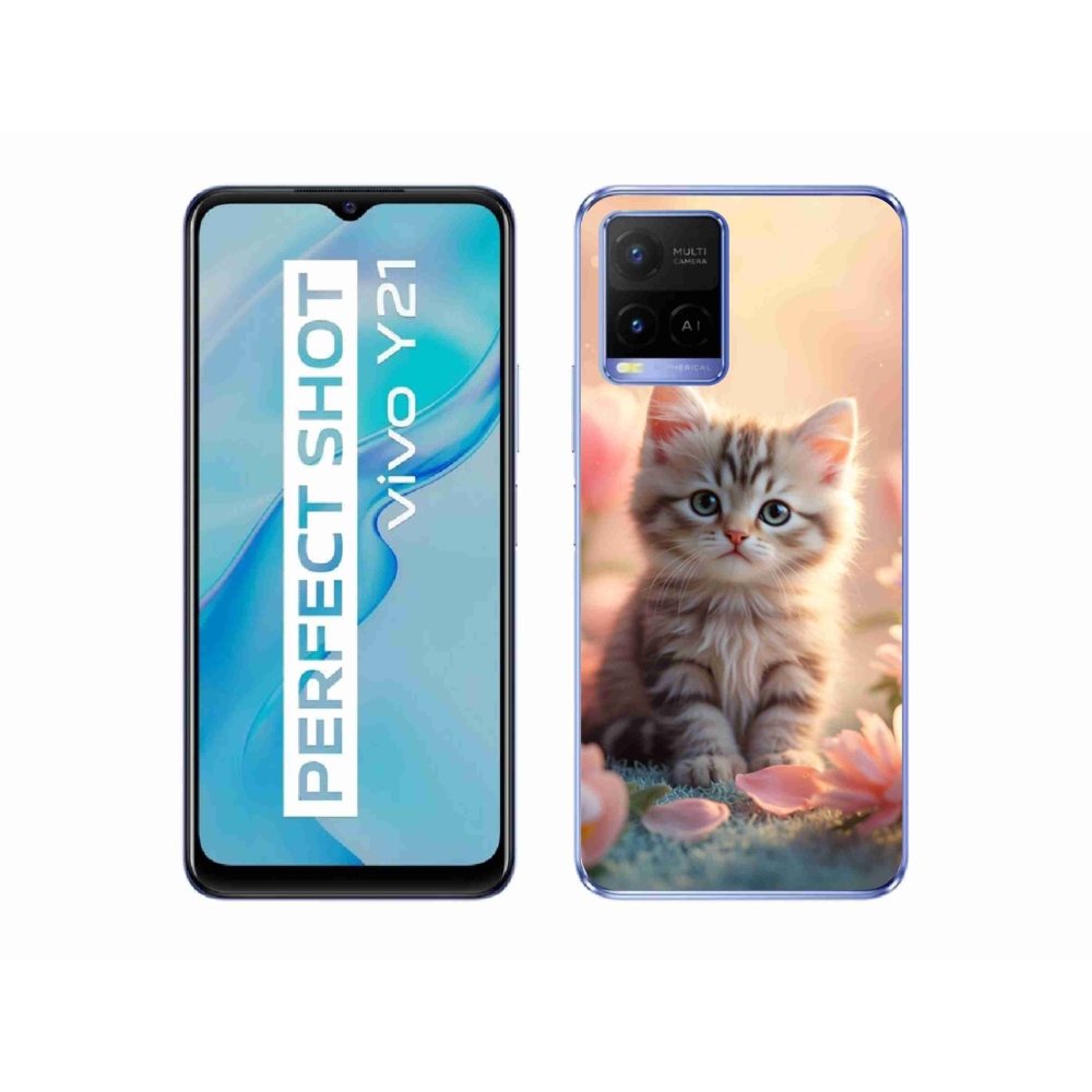 Gelový kryt mmCase na Vivo Y21/Y21s/Y33s - roztomilé kotě 8