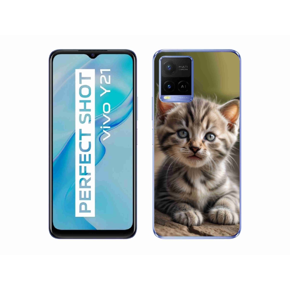 Gelový kryt mmCase na Vivo Y21/Y21s/Y33s - roztomilé kotě 9