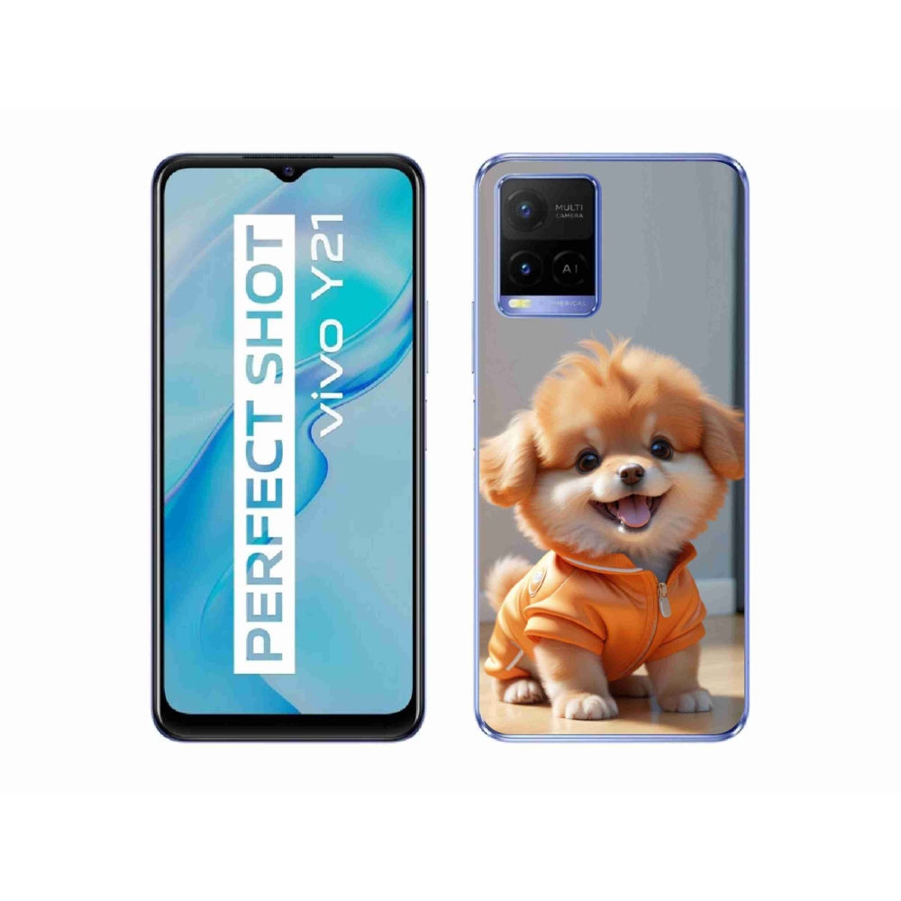 Gelový kryt mmCase na Vivo Y21/Y21s/Y33s - roztomilý pomeranian v mikině