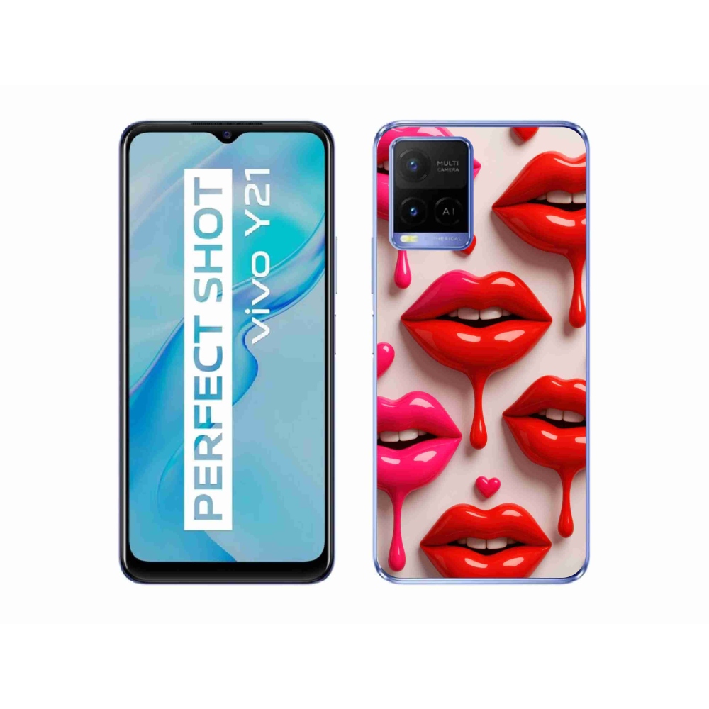 Gelový kryt mmCase na Vivo Y21/Y21s/Y33s - rty 2