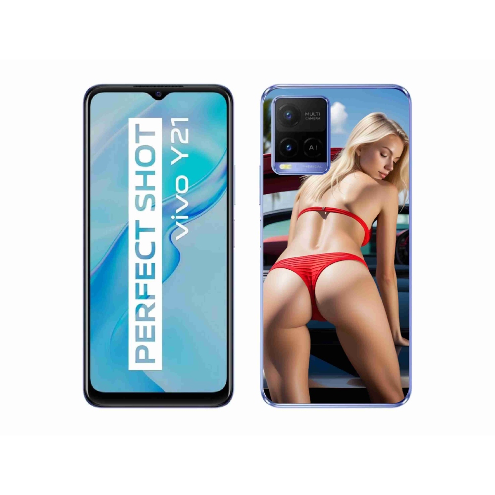 Gelový kryt mmCase na Vivo Y21/Y21s/Y33s - sexy žena 2