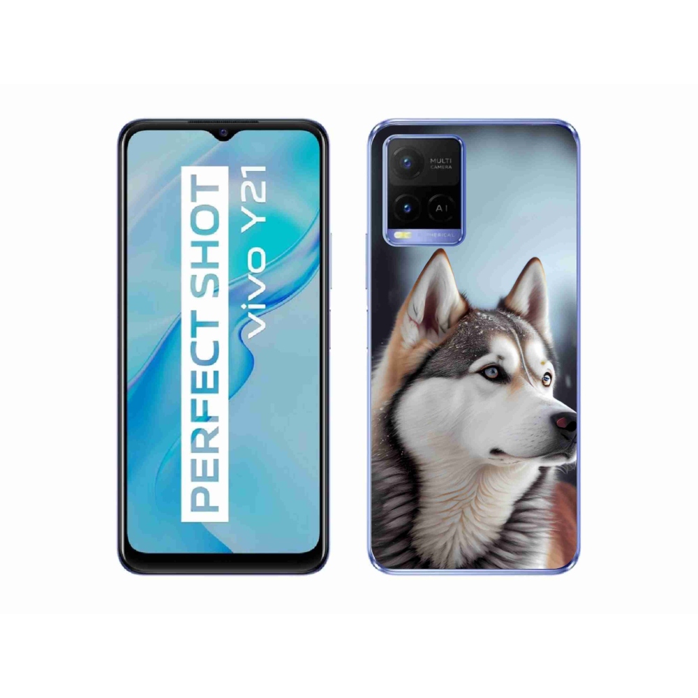 Gelový kryt mmCase na Vivo Y21/Y21s/Y33s - sibiřský husky