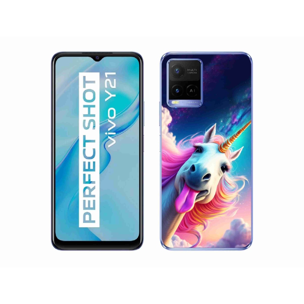 Gelový kryt mmCase na Vivo Y21/Y21s/Y33s - šílený jednorožec