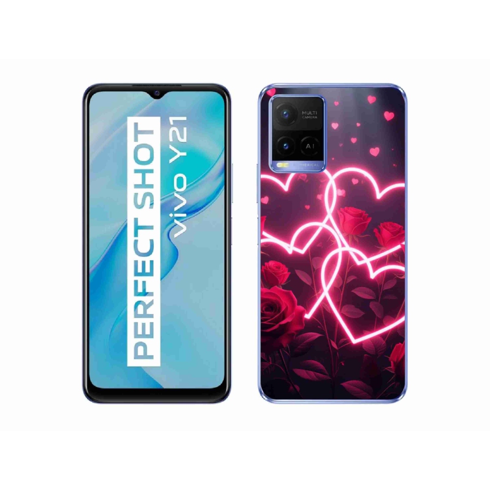 Gelový kryt mmCase na Vivo Y21/Y21s/Y33s - srdce lásky