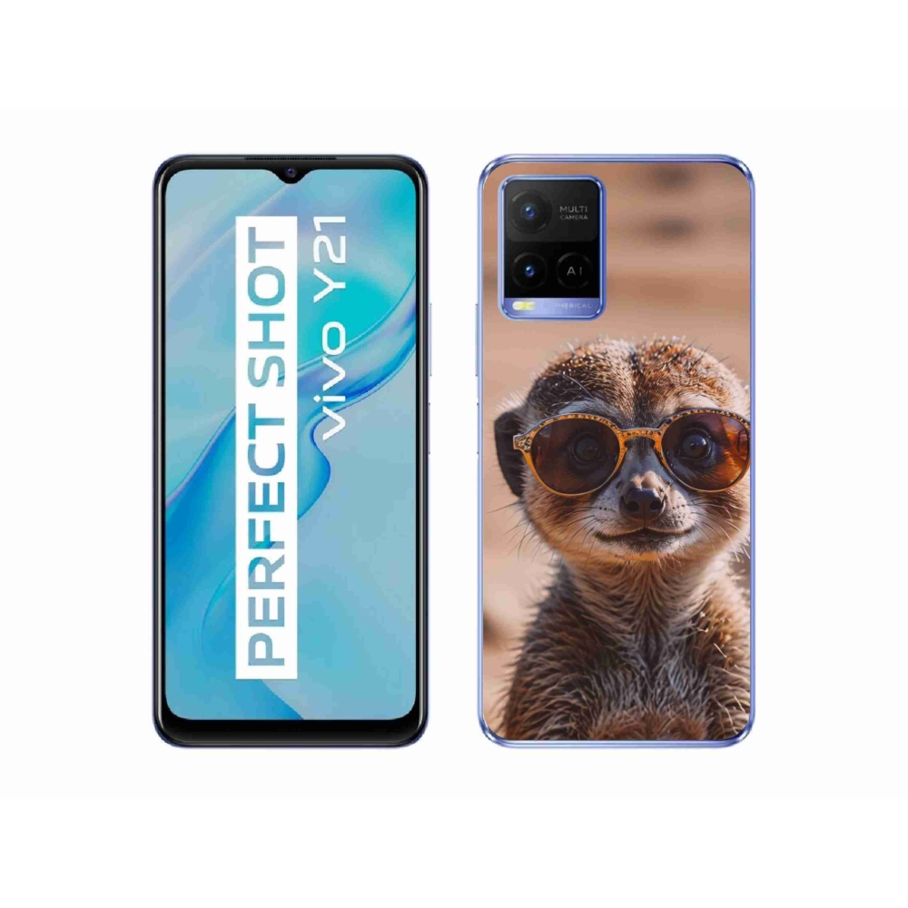 Gelový kryt mmCase na Vivo Y21/Y21s/Y33s - stylová surikata