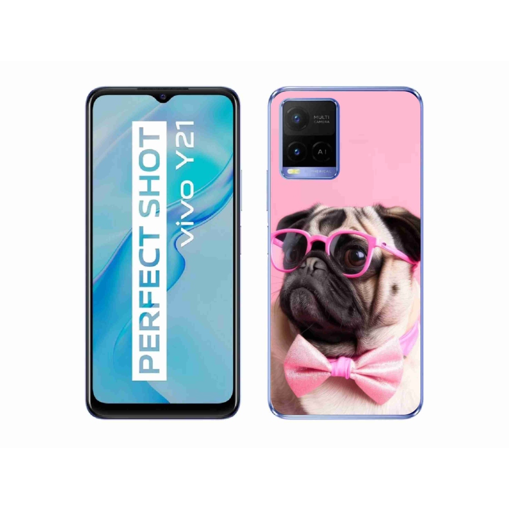 Gelový kryt mmCase na Vivo Y21/Y21s/Y33s - stylový mops
