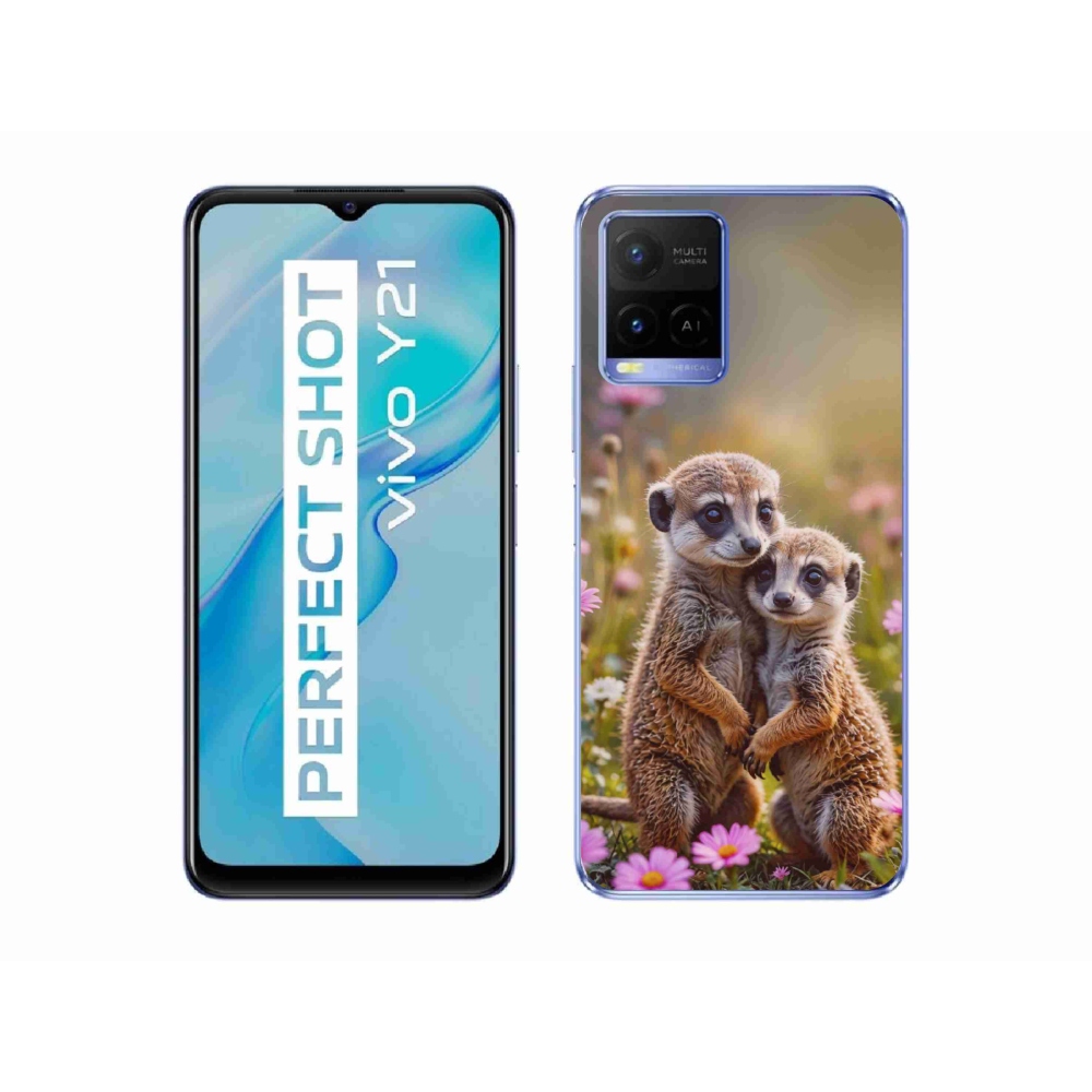 Gelový kryt mmCase na Vivo Y21/Y21s/Y33s - surikatí duo