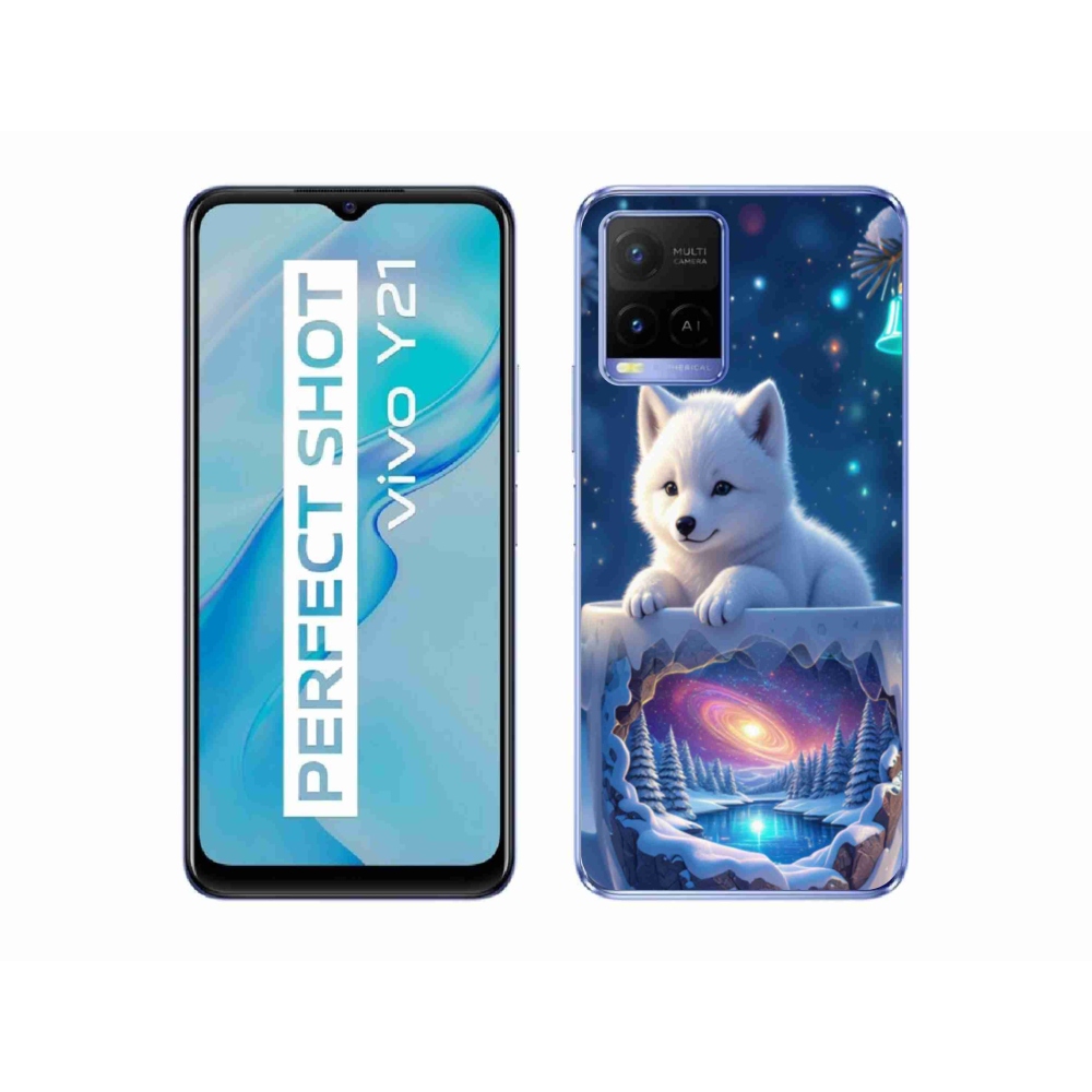Gelový kryt mmCase na Vivo Y21/Y21s/Y33s - vánoční štěně