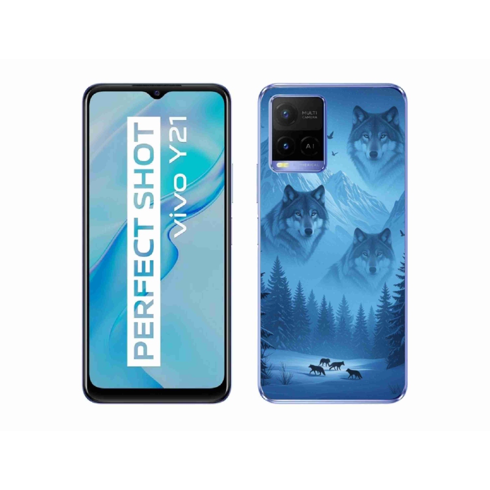 Gelový kryt mmCase na Vivo Y21/Y21s/Y33s - vlčí smečka