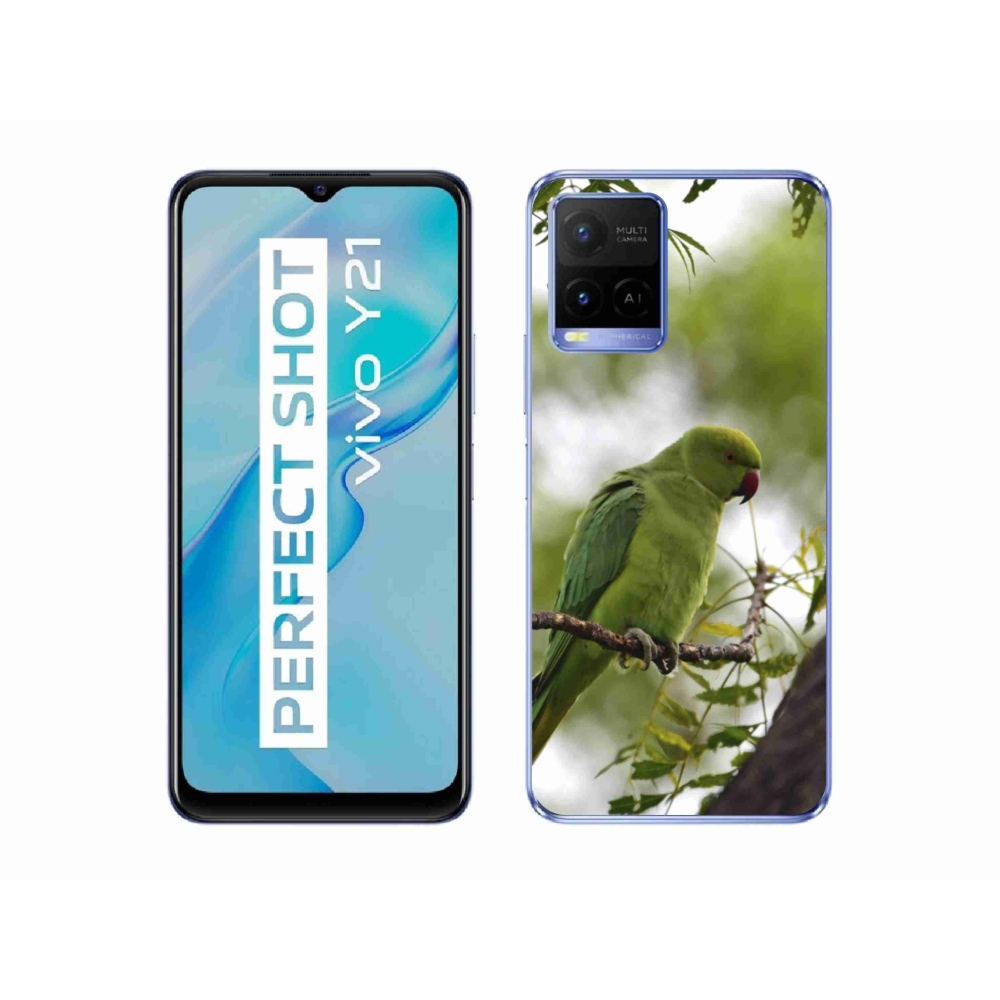 Gelový kryt mmCase na Vivo Y21/Y21s/Y33s - zelený papoušek
