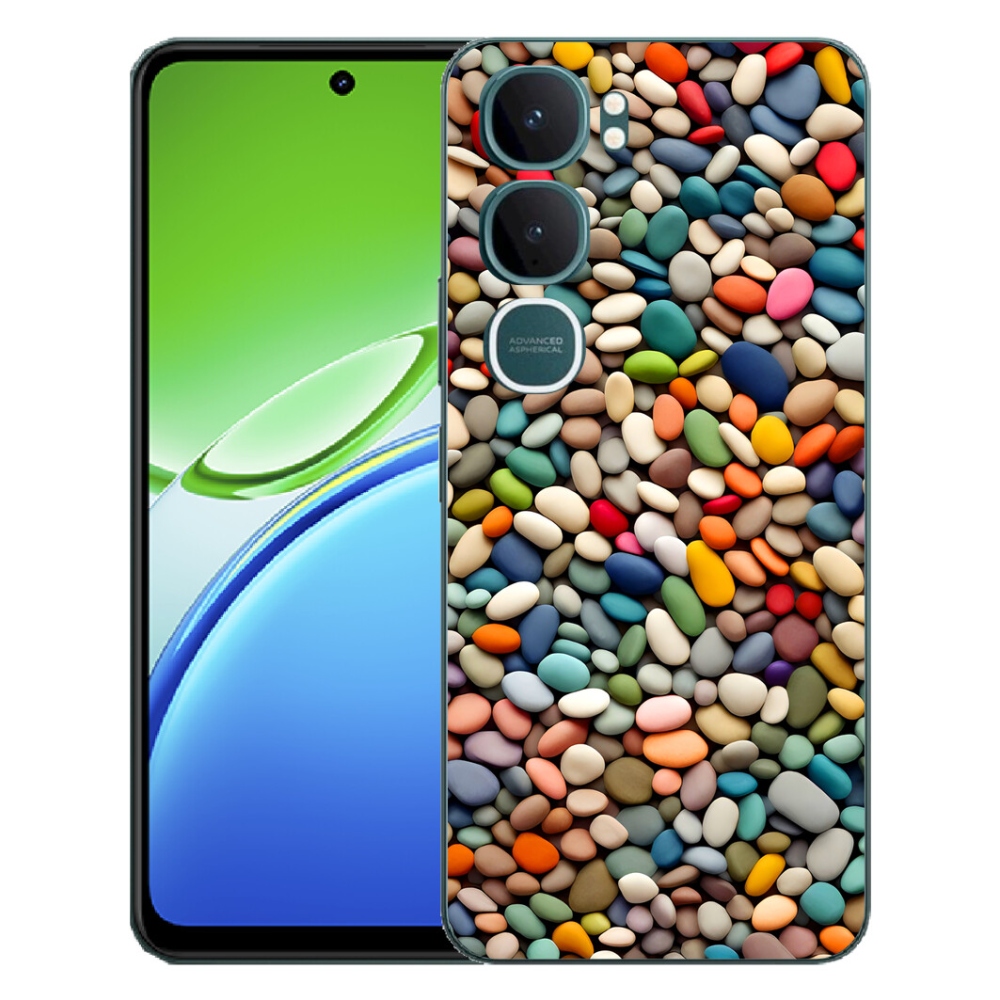 Gelový kryt mmCase na Vivo Y21d - barevné kamínky 2