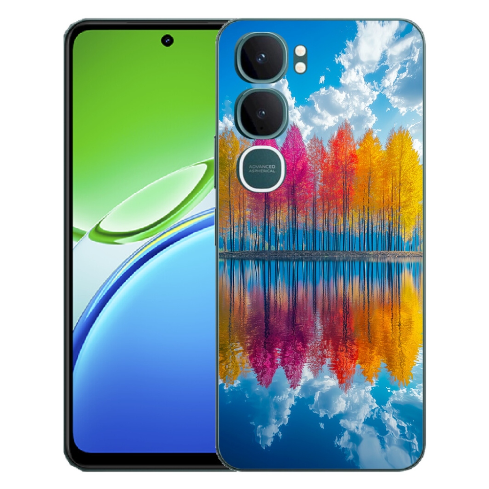 Gelový kryt mmCase na Vivo Y21d - barevné stromy