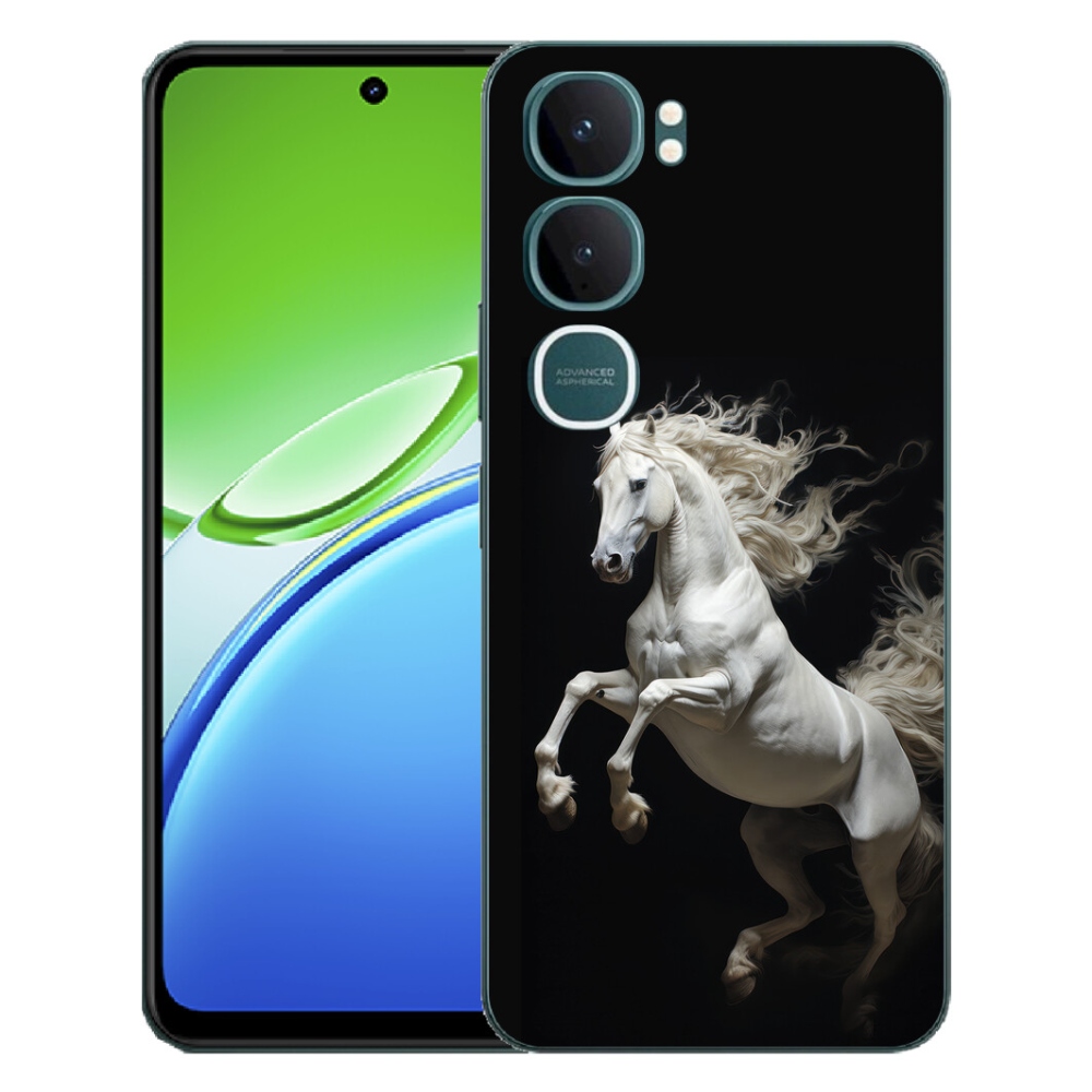 Gelový kryt mmCase na Vivo Y21d - bílý kůň 4