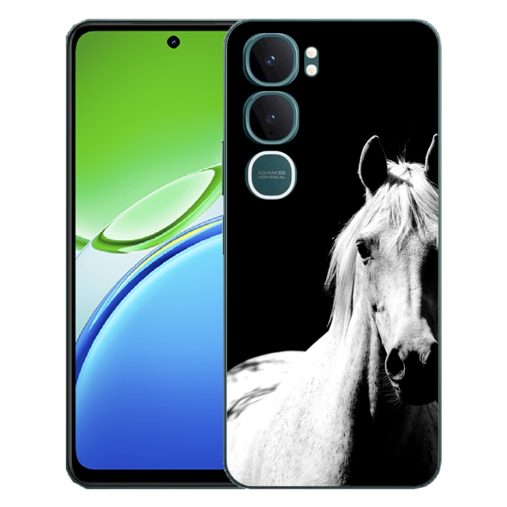 Gelový kryt mmCase na Vivo Y21d - bílý kůň 5
