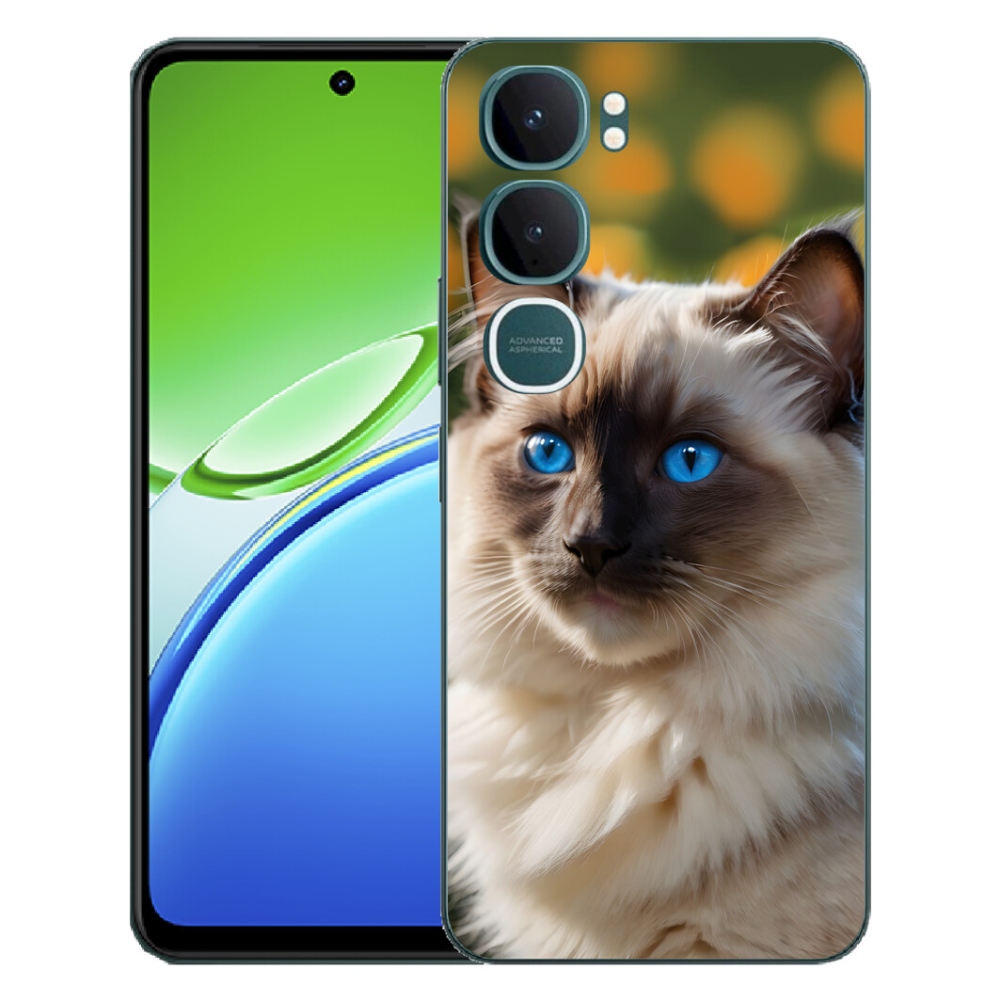 Gelový kryt mmCase na Vivo Y21d - bílý ragdoll