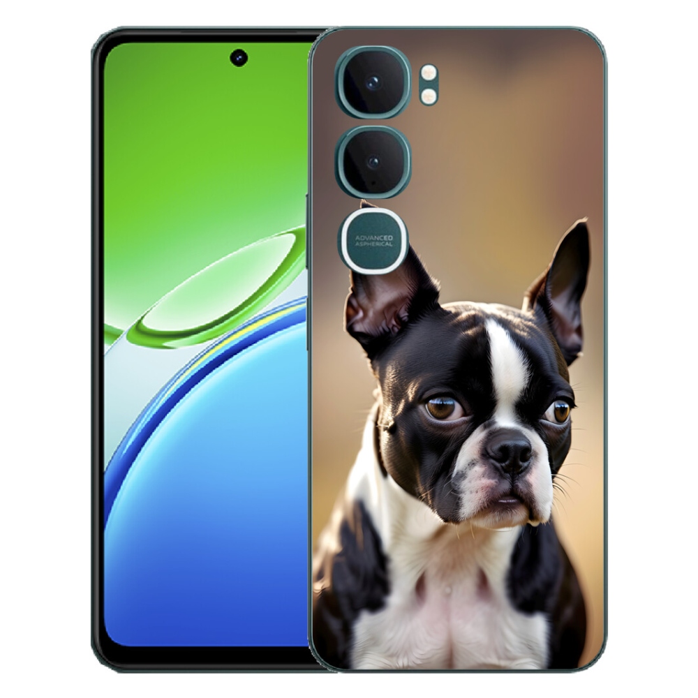 Gelový kryt mmCase na Vivo Y21d - bostonský teriér