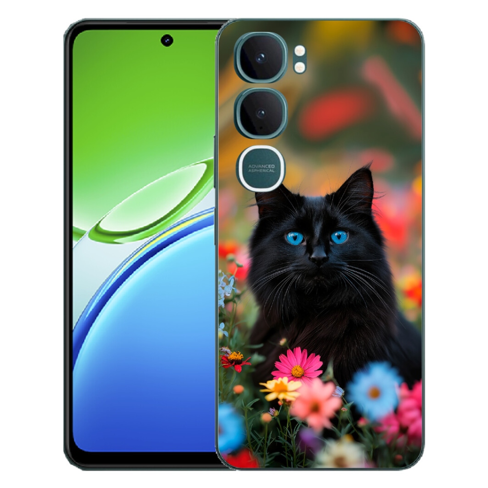 Gelový kryt mmCase na Vivo Y21d - černé kotě 4