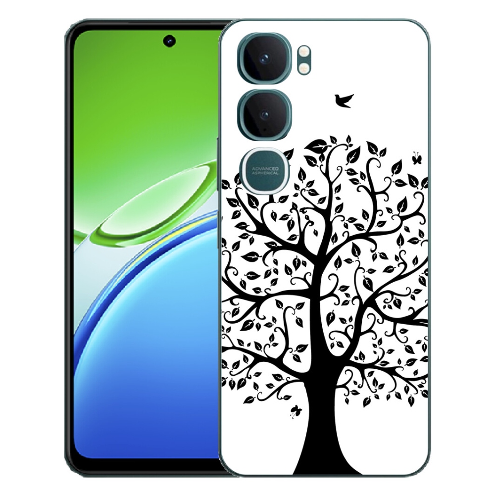 Gelový kryt mmCase na Vivo Y21d - černobílý strom