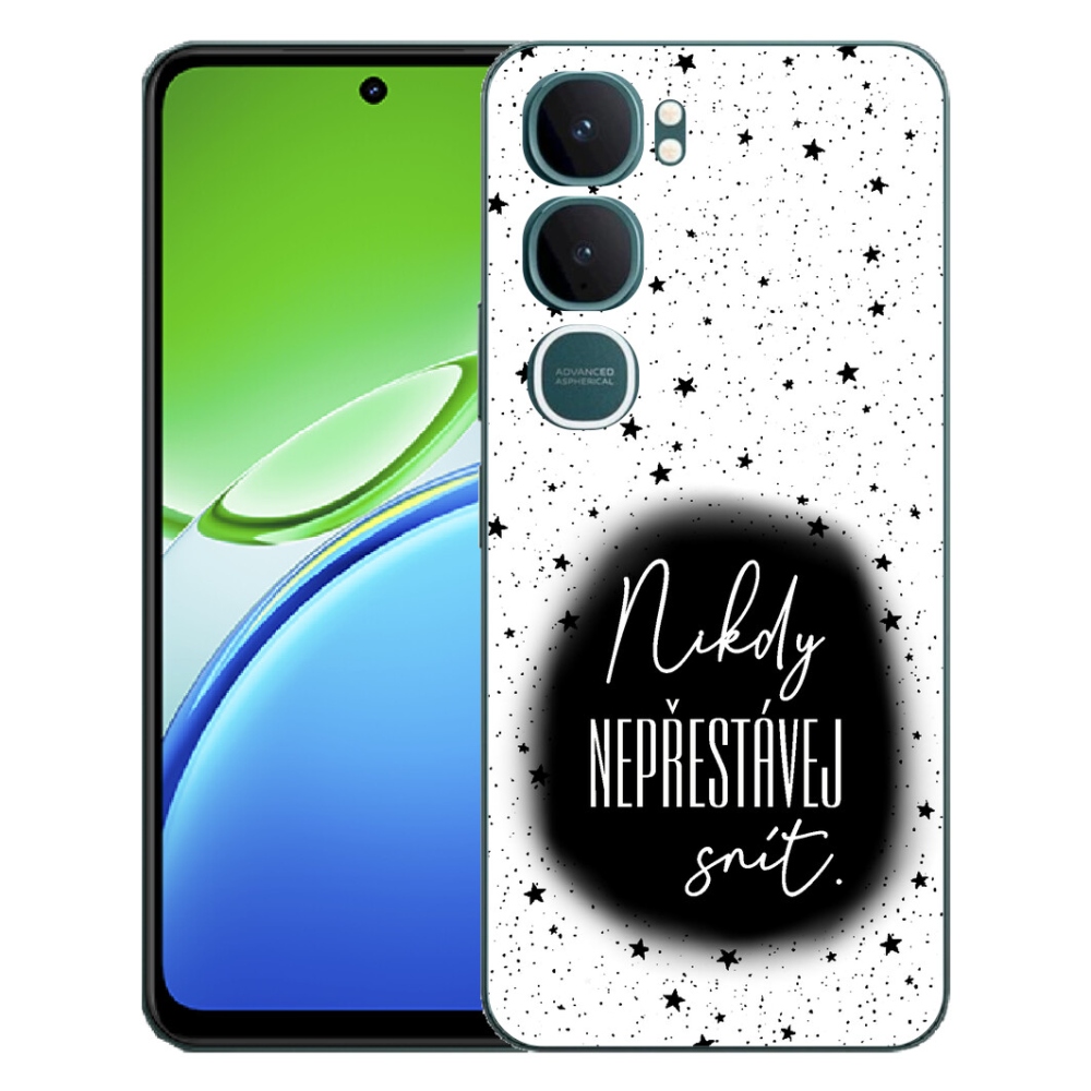 Gelový kryt mmCase na Vivo Y21d - citát 1 černobílé pozadí