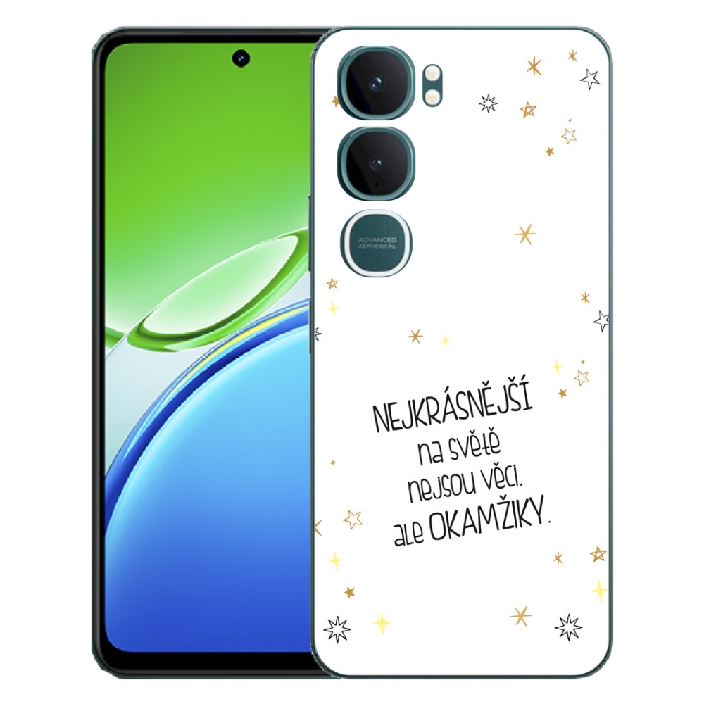 Gelový kryt mmCase na Vivo Y21d - citát 4 bílé pozadí