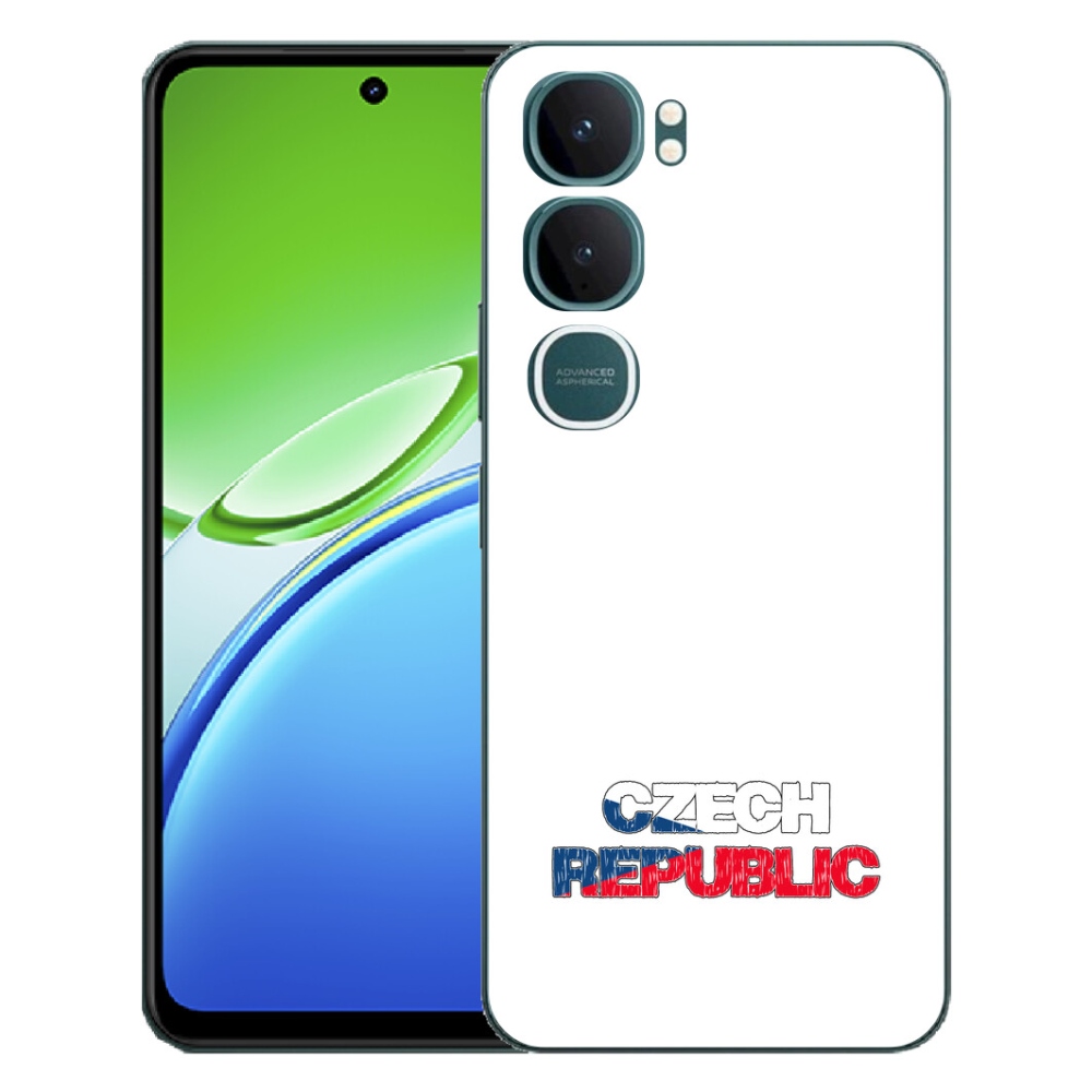 Gelový kryt mmCase na Vivo Y21d - Czech Republic bílé pozadí