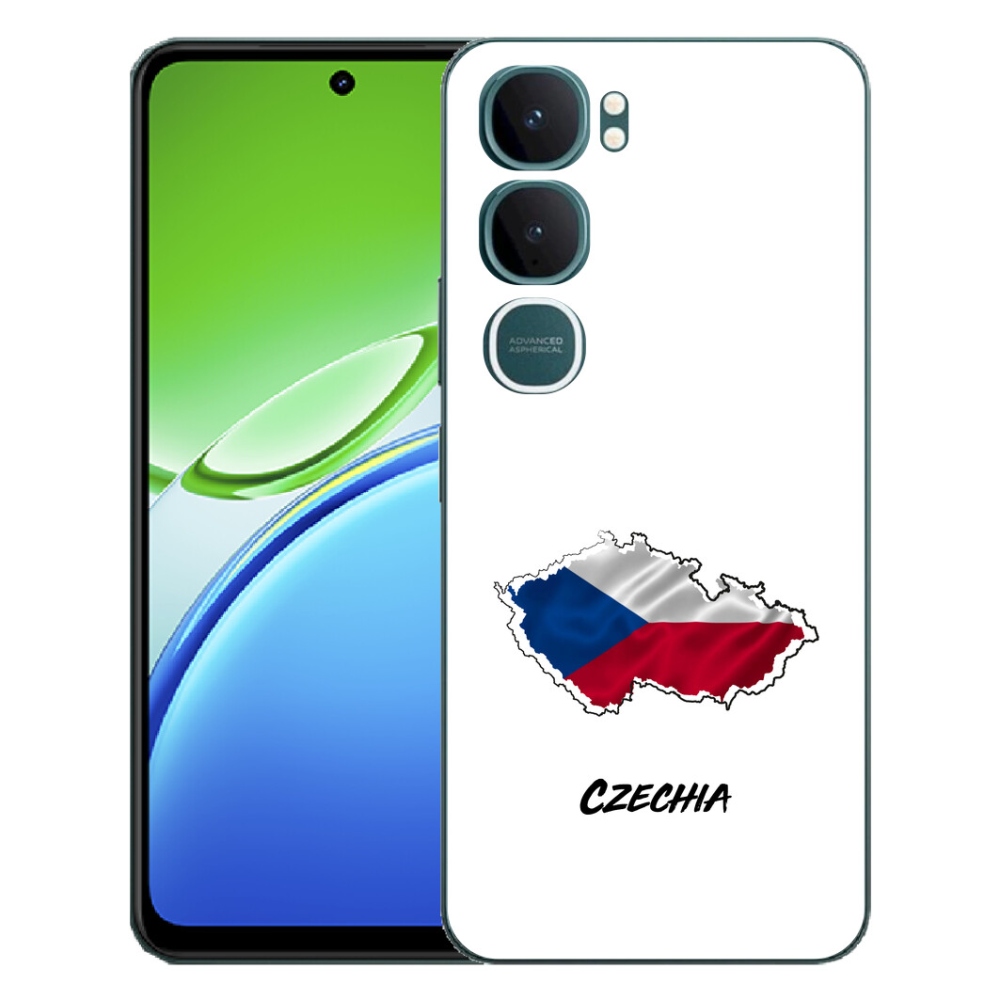 Gelový kryt mmCase na Vivo Y21d - Czechia bílé pozadí