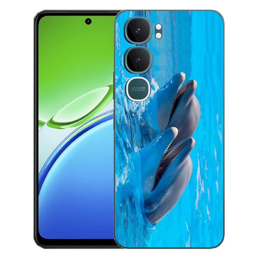 Gelový kryt mmCase na Vivo Y21d - delfíni