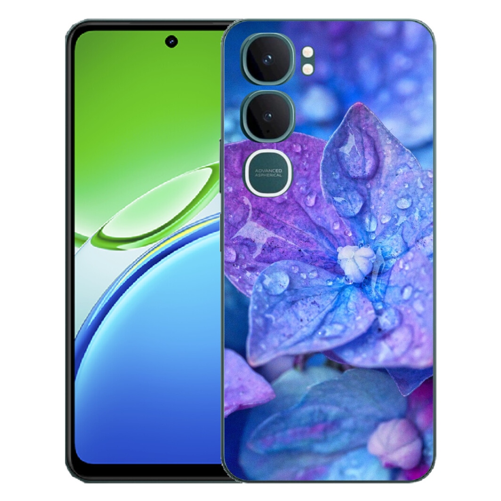 Gelový kryt mmCase na Vivo Y21d - fialový květ