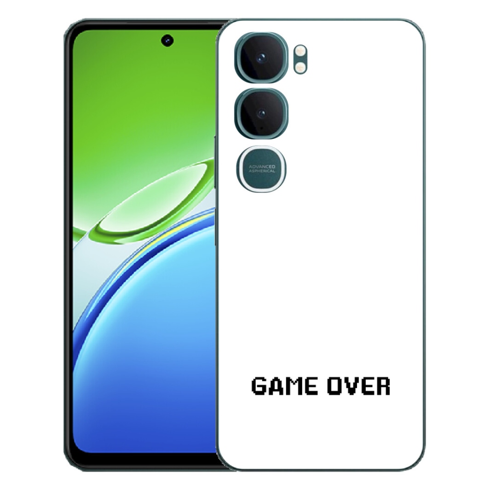 Gelový kryt mmCase na Vivo Y21d - game over bílé pozadí