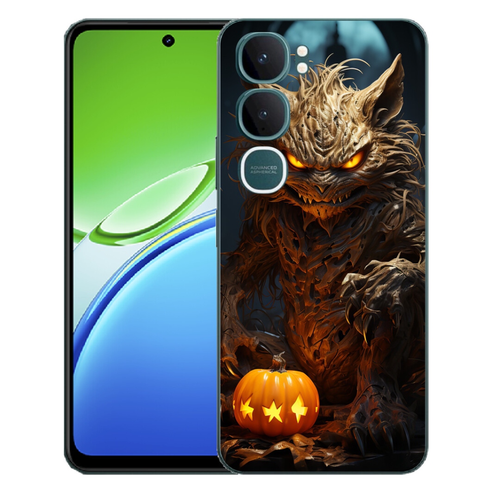 Gelový kryt mmCase na Vivo Y21d - halloweenská příšera