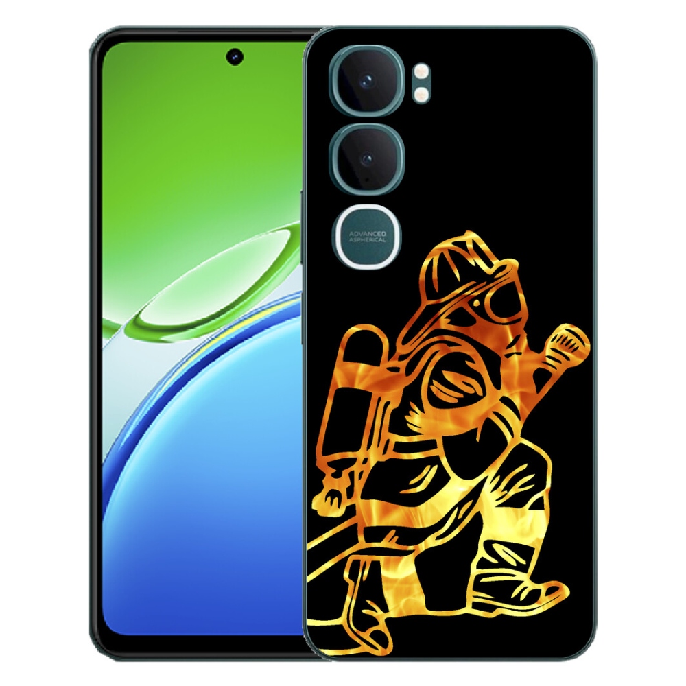 Gelový kryt mmCase na Vivo Y21d - hasič 1