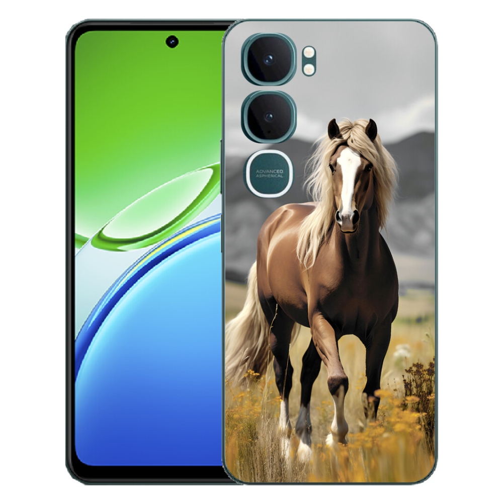 Gelový kryt mmCase na Vivo Y21d - hnědý kůň 1