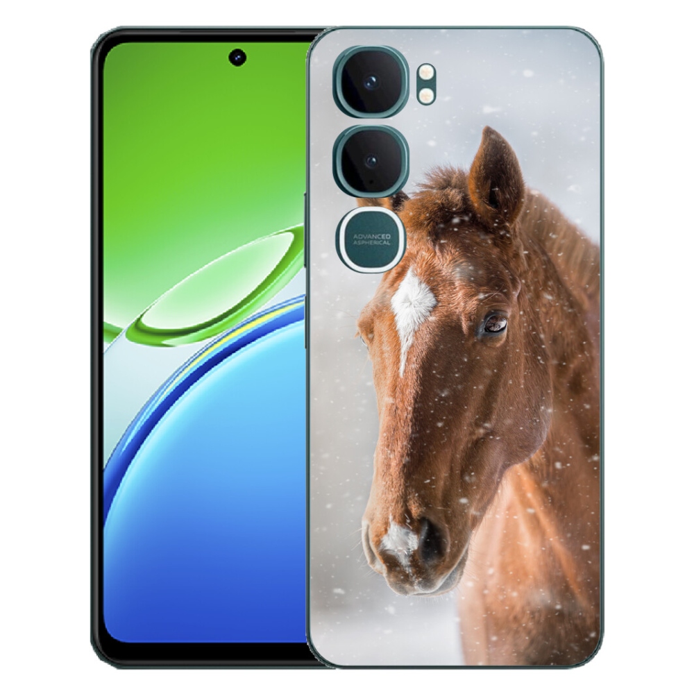 Gelový kryt mmCase na Vivo Y21d - hnědý kůň 2