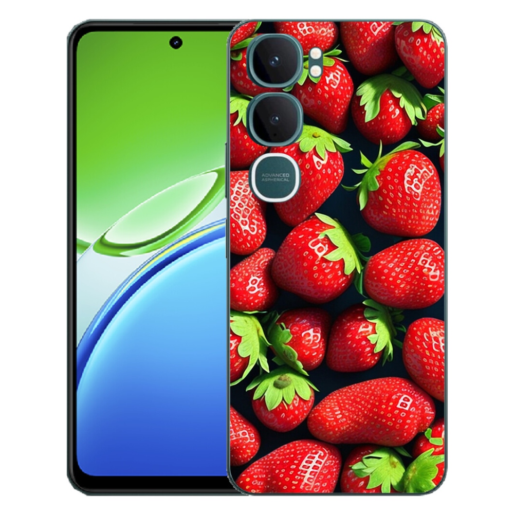 Gelový kryt mmCase na Vivo Y21d - jahody